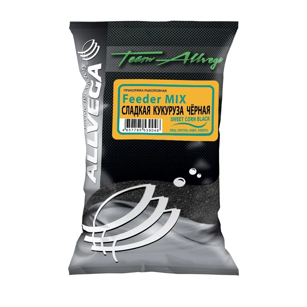 Прикормка "Team Allvega Feeder Mix Sweet Corn Black" 1кг, фидер