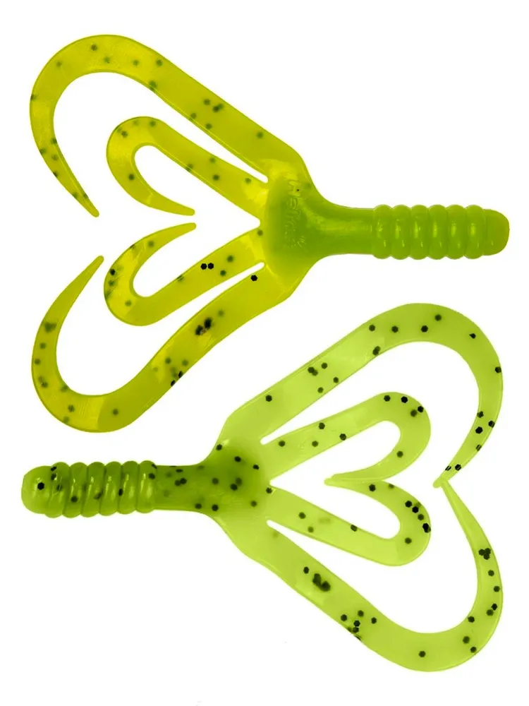 Твистер Credo Four Tail HS-20-009-N 3.35", 8.5см, Pepper Lime