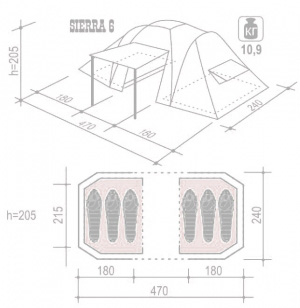 Палатка Индиана "Sierra 6"