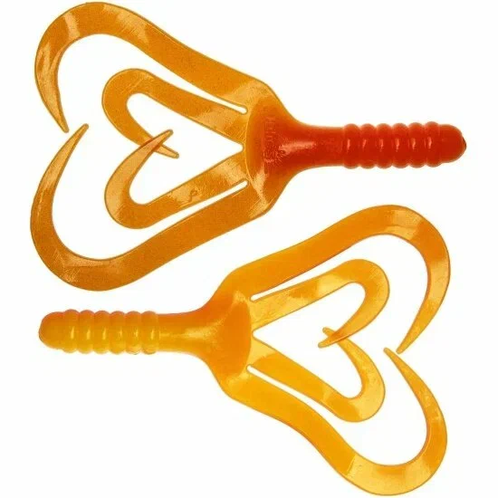 Твистер Credo Four Tail HS-20-015-N 3.35", 8.5см, Orange n Yellow