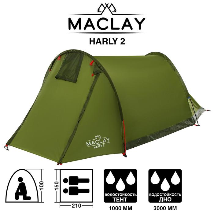 Палатка туристическая HARLY 2 (210*150*100)