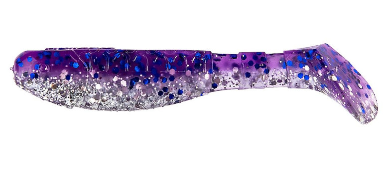 Виброхвост Chubby HS-4-037-N 3.55", 9см, Silver Sparkles & Fio