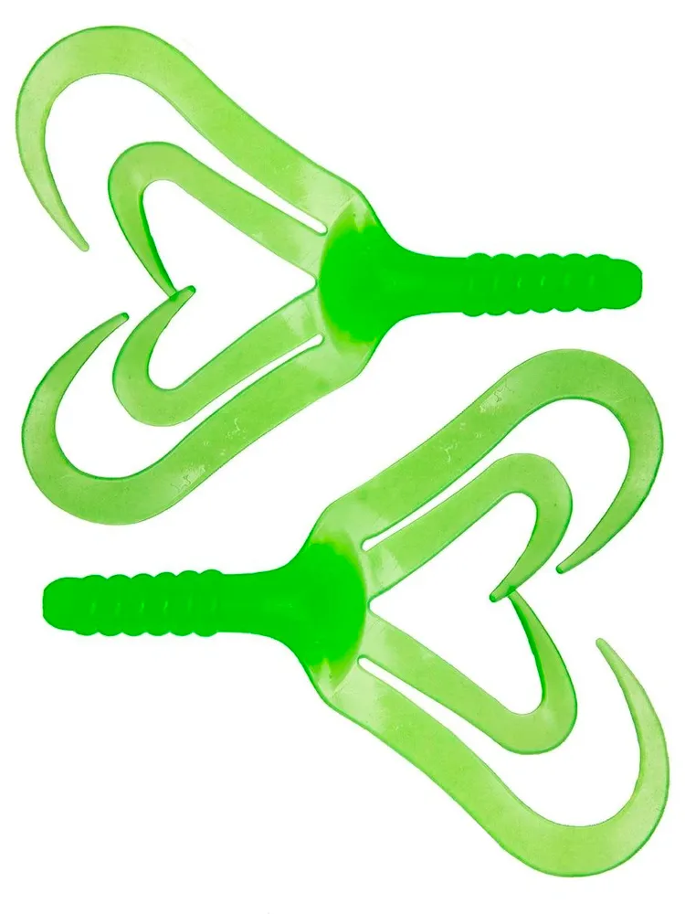 Твистер Credo Four Tail HS-20-007-N 3.35", 8.5см, Electric green